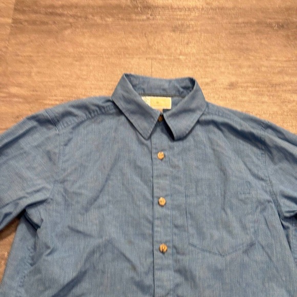 Exofficio Shirt Mens Small‎ Blue Insect Repellent Long Sleeve Button Up Outdoor - Picture 2 of 9